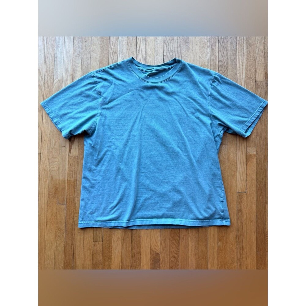 Old Navy 100% Cotton Boxy Short Sleeve Crewneck T‑Shirt in Light Blue Oversized
